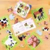 Jigsaw puzzle Ravensburger UP! Farm Animals — progressive set 4, 6, 8, 10 pieces