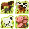 Jigsaw puzzle Ravensburger UP! Farm Animals — progressive set 4, 6, 8, 10 pieces