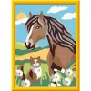 Painting set Ravensburger CreArt – horse and kitten motif, paint-on-paper creative kit