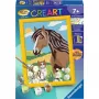 Painting set Ravensburger CreArt – horse and kitten motif, paint-on-paper creative kit