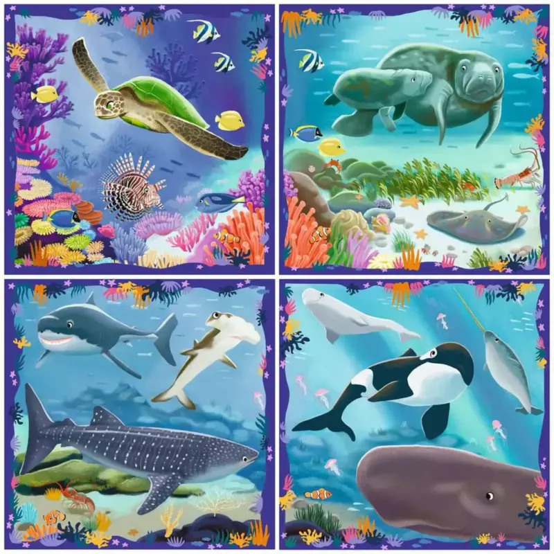 Jigsaw Puzzle Ravensburger UP! Sea Creatures — set of 64, 72, 81, 90 pieces