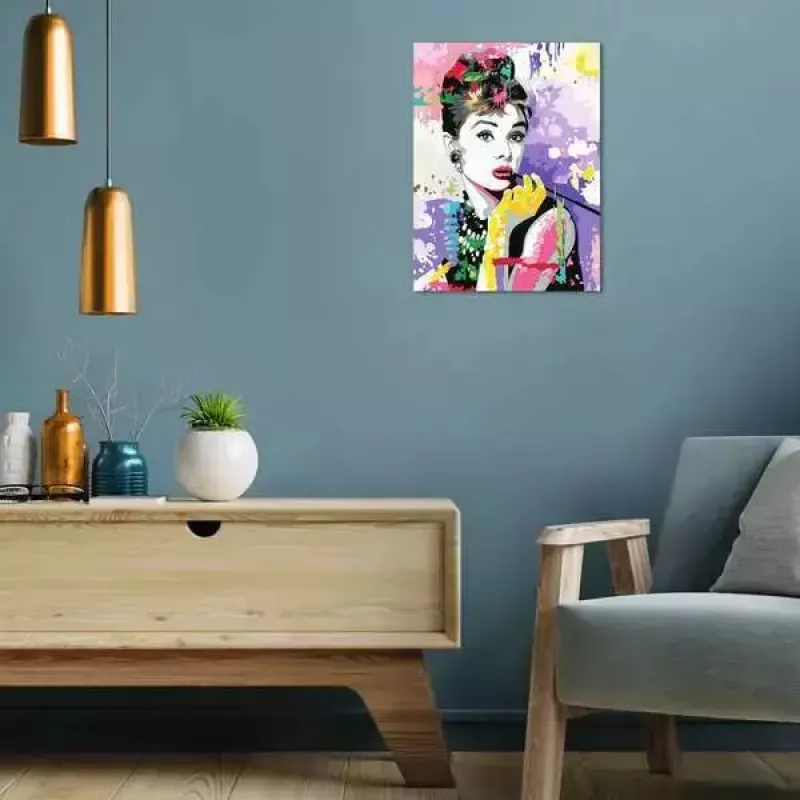 Puzzle painting set Ravensburger CreArt Premium — Audrey Hepburn (Ravensburger 25526)