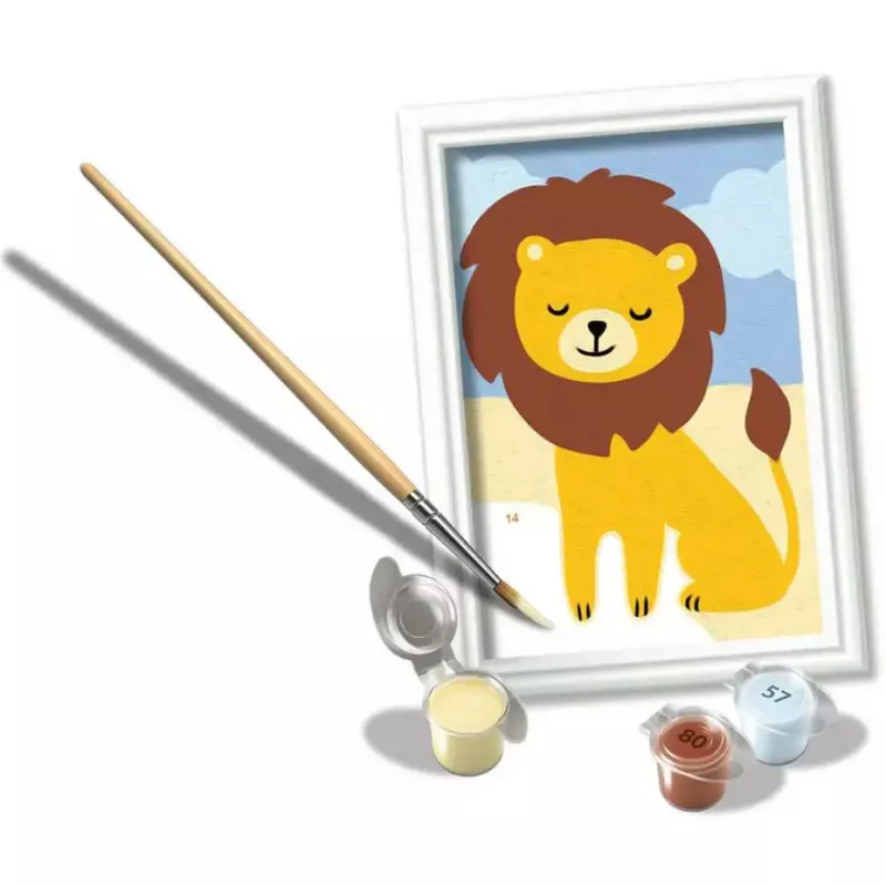 Painting kit Ravensburger CreArt Little Lion – children's paint-by-numbers set