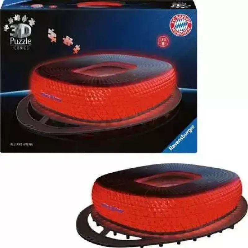 3D Puzzle Ravensburger Iconics Allianz Arena with light, 216 pieces