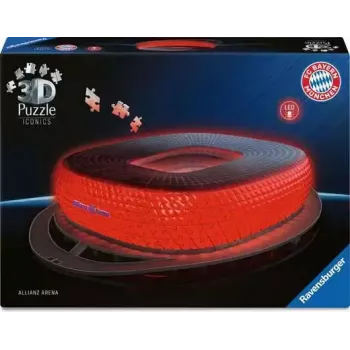 3D Puzzle Ravensburger Iconics Allianz Arena with light, 216 pieces