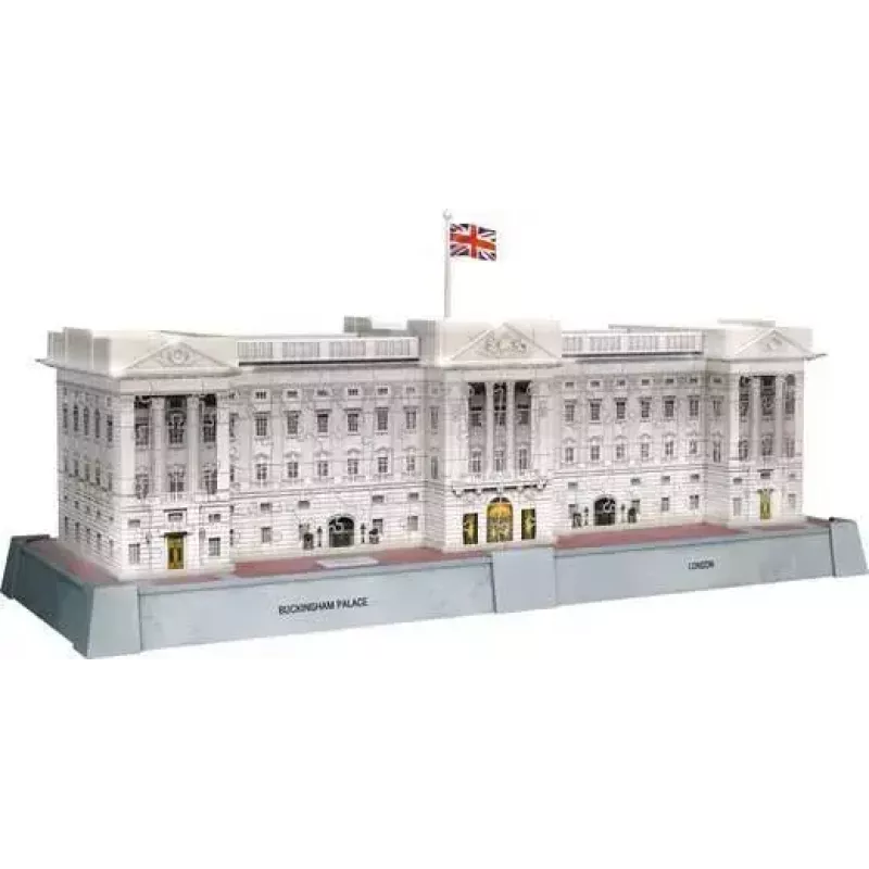 3D puzzle Ravensburger Iconics Buckingham Palace with light, 216 pieces