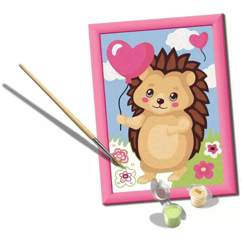 Paint-by-number kit Ravensburger CreArt Hearty Hedgehog (model 25883) — painting set