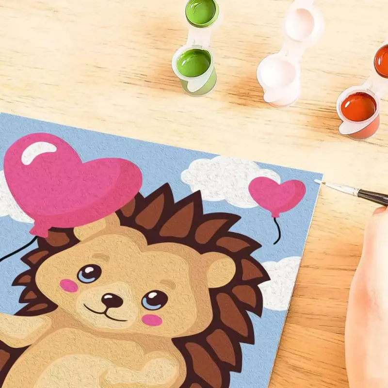 Paint-by-number kit Ravensburger CreArt Hearty Hedgehog (model 25883) — painting set