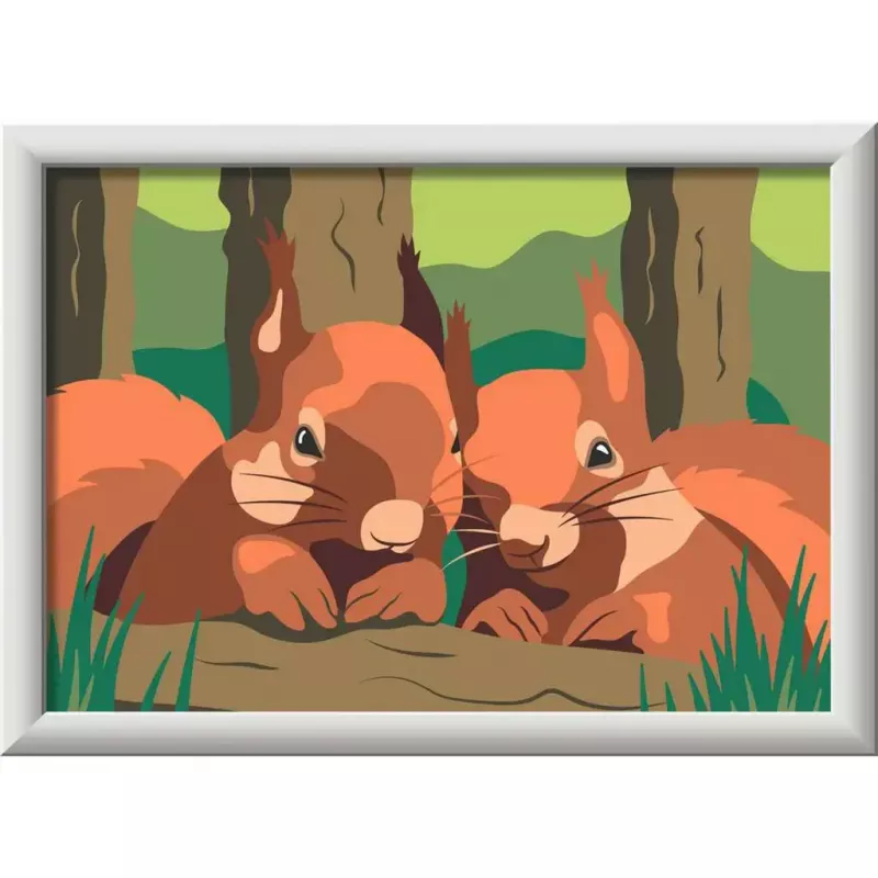 Painting kit Ravensburger CreArt – Cuddling Squirrels (model 25882) by Ravensburger