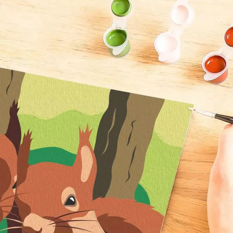 Painting kit Ravensburger CreArt – Cuddling Squirrels (model 25882) by Ravensburger