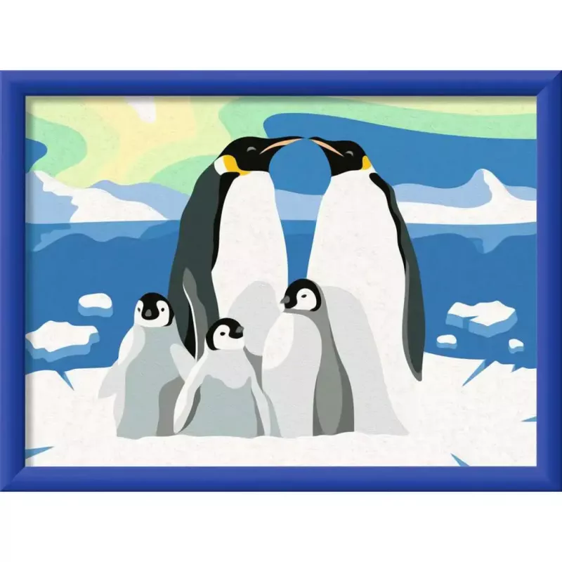 Painting kit Ravensburger CreArt Penguin Family – paint-by-numbers set, model 25888