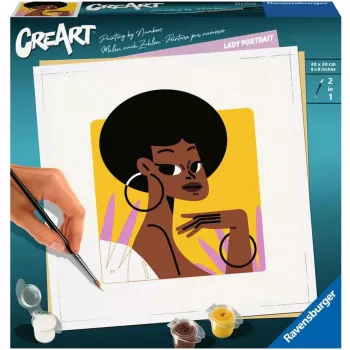 Ravensburger CreArt women's portrait painting kit, model 23669 – portrait motif, craft set