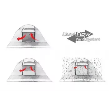 Tunnel tent High Peak Meran 5.0 5 person Green Light grey