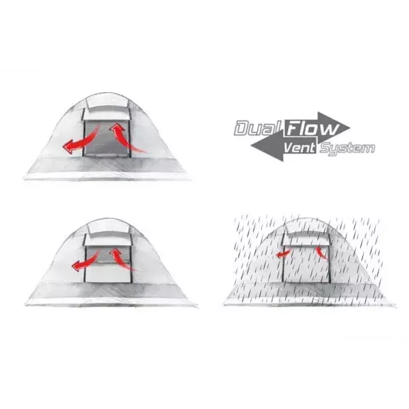 Tunnel tent High Peak Meran 5.0 5 person Green Light grey