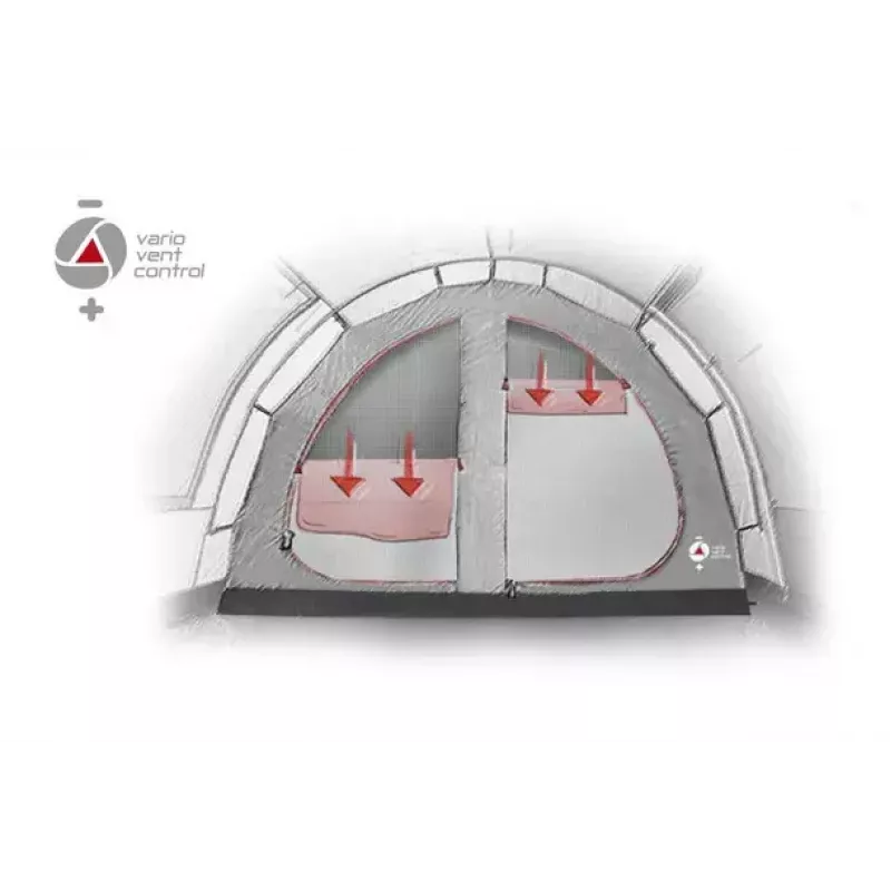 Tunnel tent High Peak Meran 5.0 5 person Green Light grey