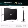 Hisense 32A5Q 81.3 cm (32 inch) Full HD Smart TV Wi-Fi Black