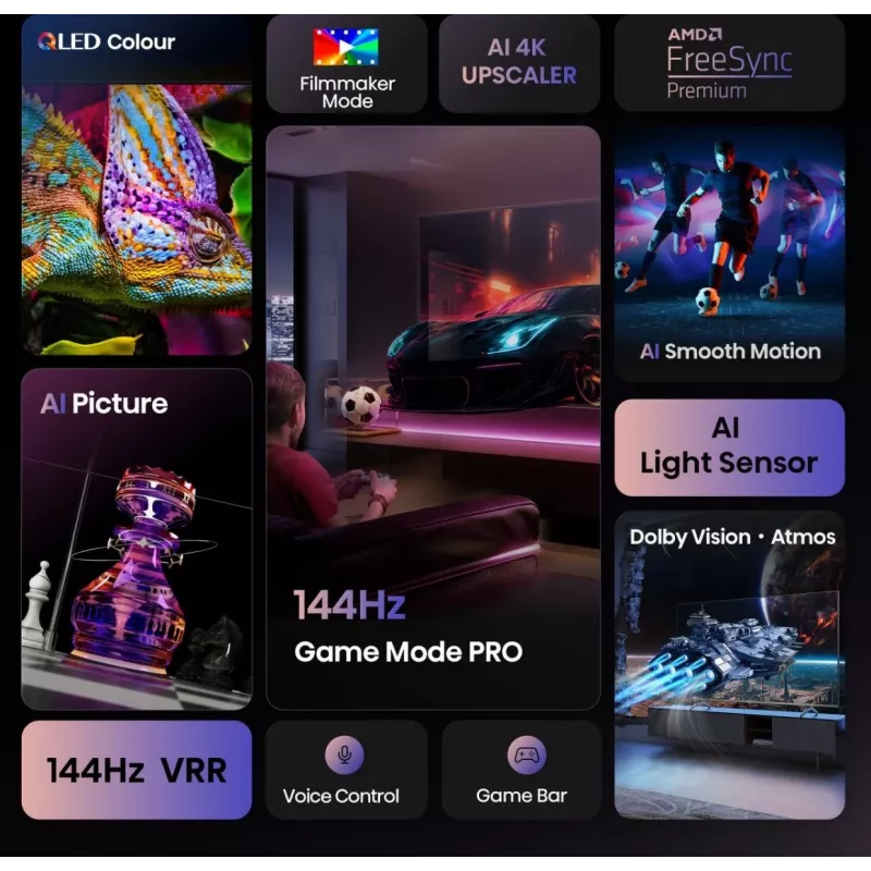 Hisense 85E77Q PRO 2.16 m (85 inch) 4K Ultra HD Smart TV Wi-Fi Black