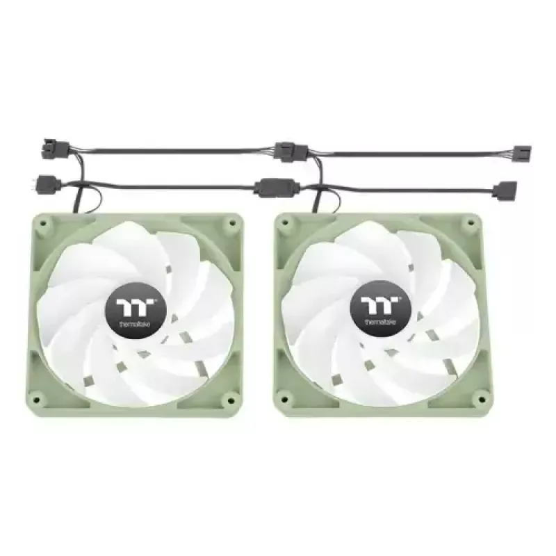 Computer case fan THERMALTAKE Matcha Green CT120 120mm, 500–2000 RPM, 1.87 mmH2O, grey, 2 pcs