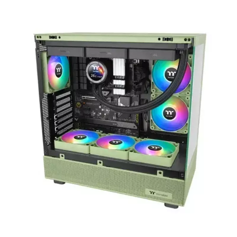 Computer case fan THERMALTAKE Matcha Green CT120 120mm, 500–2000 RPM, 1.87 mmH2O, grey, 2 pcs