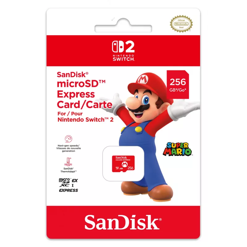 microSD Express card NINTENDO 256 GB for Nintendo Switch 2, Mario design