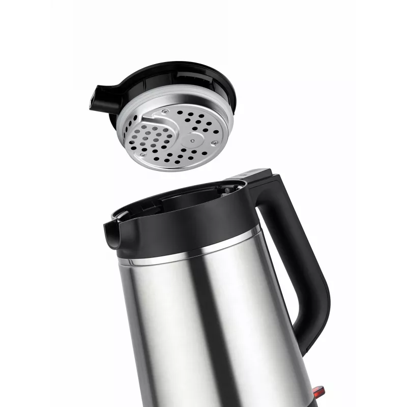 Unold 18715 electric kettle 1.5 L 1800 W Black, Stainless steel