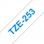 Label tape Brother TZe253 24mm Blue on White