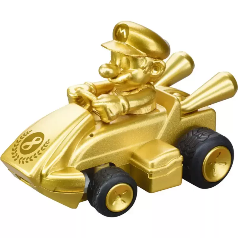 Radio-controlled CARRERA Mario Kart Mini RC — Mario Gold Gold, 2.4 GHz, Paperbox