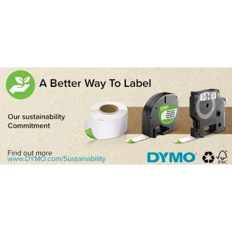 DYMO Authentic D1 Durable Labels | Black Print on White Tape | 12 mm x 5.5 m | High-Performance Label Tape for LabelManager Label Makers