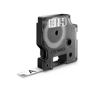 DYMO Authentic D1 Durable Labels | Black Print on White Tape | 12 mm x 5.5 m | High-Performance Label Tape for LabelManager Label Makers