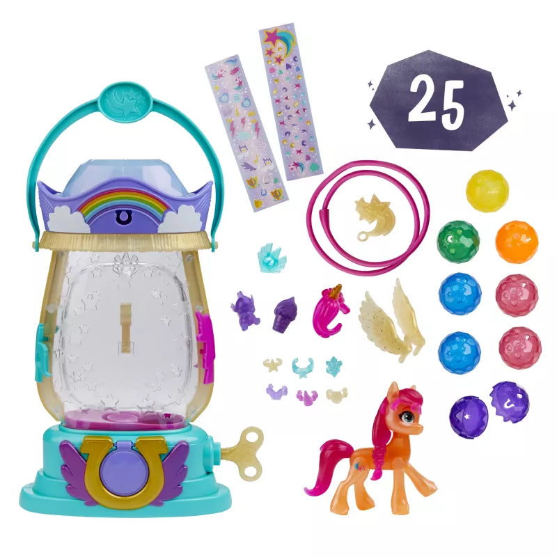 My Little Pony : A New Generation Movie Sparkle Reveal Lantern Sunny Starscout - Light Up Toy with 25 Pieces, Surprises