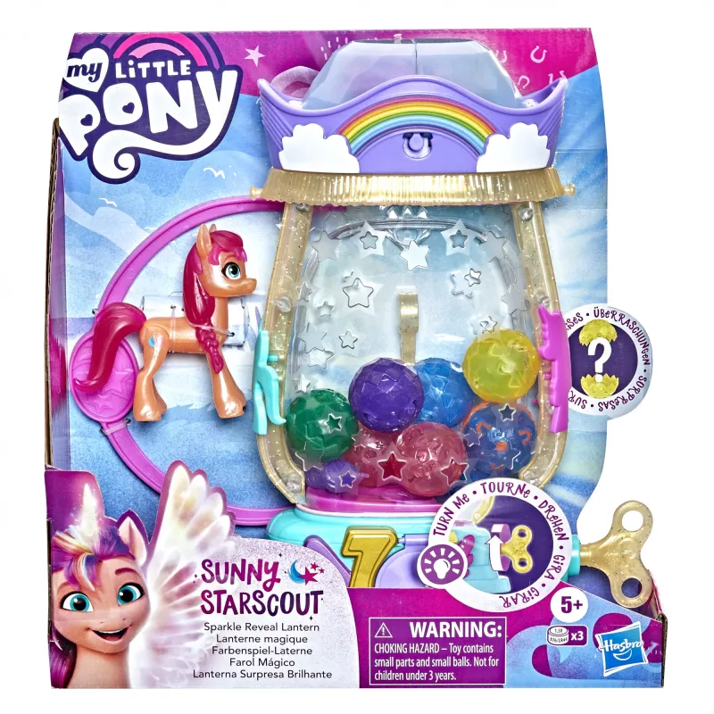 My Little Pony : A New Generation Movie Sparkle Reveal Lantern Sunny Starscout - Light Up Toy with 25 Pieces, Surprises