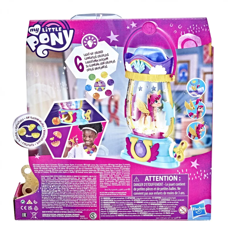 My Little Pony : A New Generation Movie Sparkle Reveal Lantern Sunny Starscout - Light Up Toy with 25 Pieces, Surprises