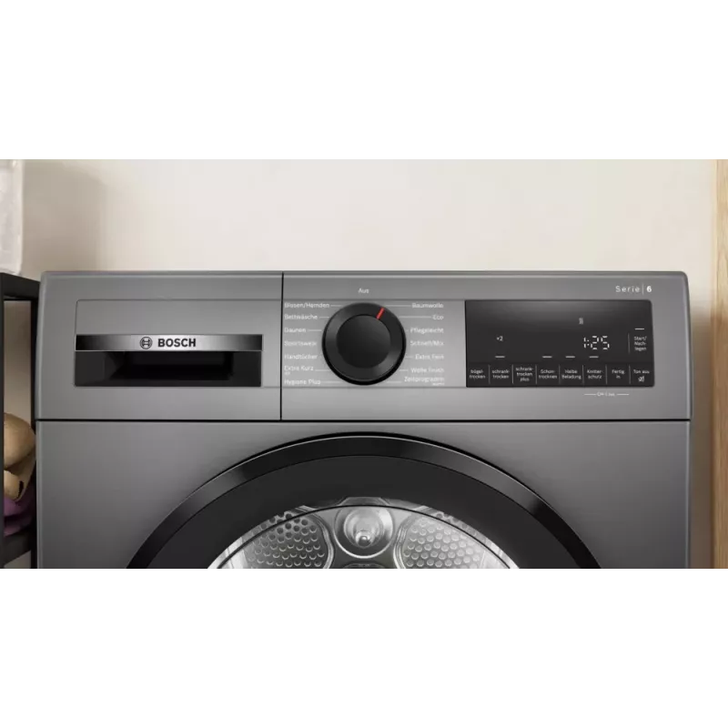 Bosch Serie 6 WQG243DR10 tumble dryer Freestanding Front-load 9 kg Grey