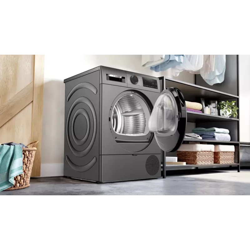Bosch Serie 6 WQG243DR10 tumble dryer Freestanding Front-load 9 kg Grey