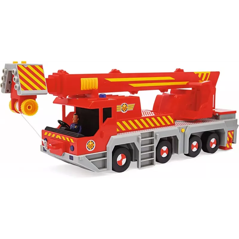 Toy rescue crane vehicle Simba‑Dickie Fireman Sam 2-in-1 (red/yellow)