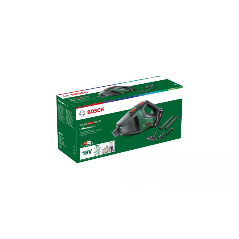 Bosch Universal Vac 18 2-in-1 stick vacuum Battery Dry Bagless Black, Green 2.5 Ah