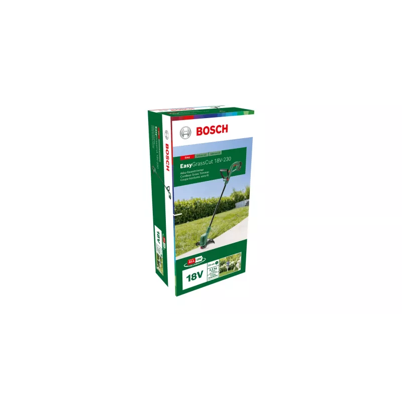 Grass shear Bosch EasyGrassCut 18V-230, 18 V battery, 2 Ah, 23 cm cutting diameter, 2.2 kg