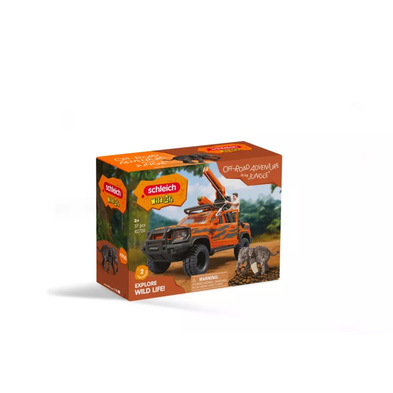 Toy playset Schleich Off-Road Adventure in the Jungle — Jungle theme, plastic figures, ages 3–8