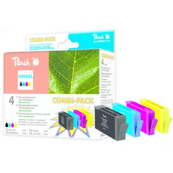 Peach PI300-370 ink cartridge 4 pc(s) High (XL) Yield Black, Cyan, Magenta, Yellow