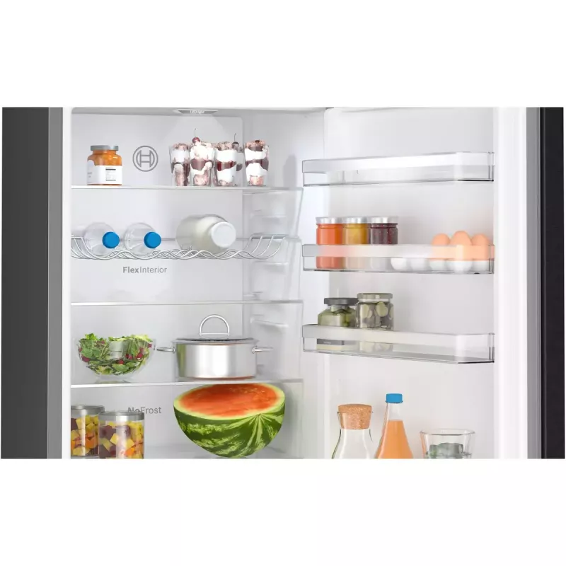 Bosch Serie 4 KGN39VXCT fridge-freezer Freestanding 363 L Grey