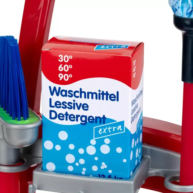 Children's Cleaning Cart toy by theo klein, model 6875 — Vileda-branded play cleaning set