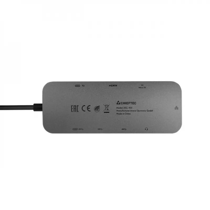 Docking Station Chieftec DSC-901 USB Type-C Grey 134mm 49mm 15mm 89.3g