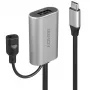 Lindy 5m USB 3.2 Gen 1 C/A Active Extension, 5 m, USB C, USB A, USB 3.2 Gen 1 (3.1 Gen 1), Silver