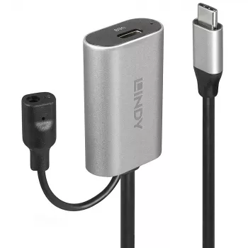 Lindy 5m USB 3.2 Gen 1 C/C Active Extension, 5 m, USB C, USB C, USB 3.2 Gen 1 (3.1 Gen 1), 5 Gbit/s, Black