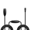 Lindy 10m USB 3.0 Active Extension, 10 m, USB A, USB A, USB 3.2 Gen 1 (3.1 Gen 1), 5 Gbit/s, Black