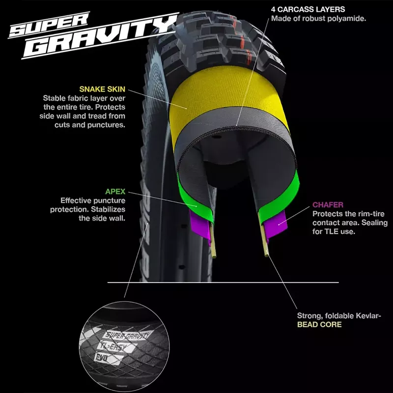 Bike tire Schwalbe Magic Mary Super Gravity — black/bronze