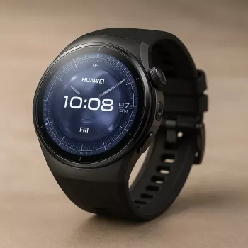 Smartwatch HUAWEI WATCH 5 — round 46 mm, 1.38 inch display, GPS, Bluetooth, mobile network, black