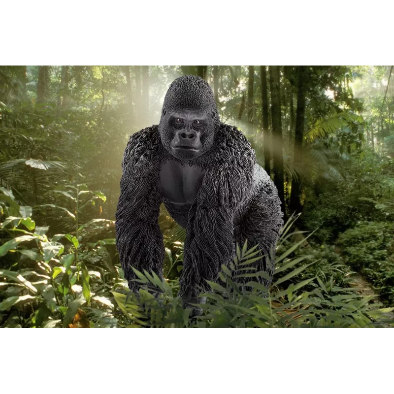 schleich WILD LIFE Gorilla, male, 3 yr(s), Jungle, Wild animals / adventure toys, Multicolour, Plastic