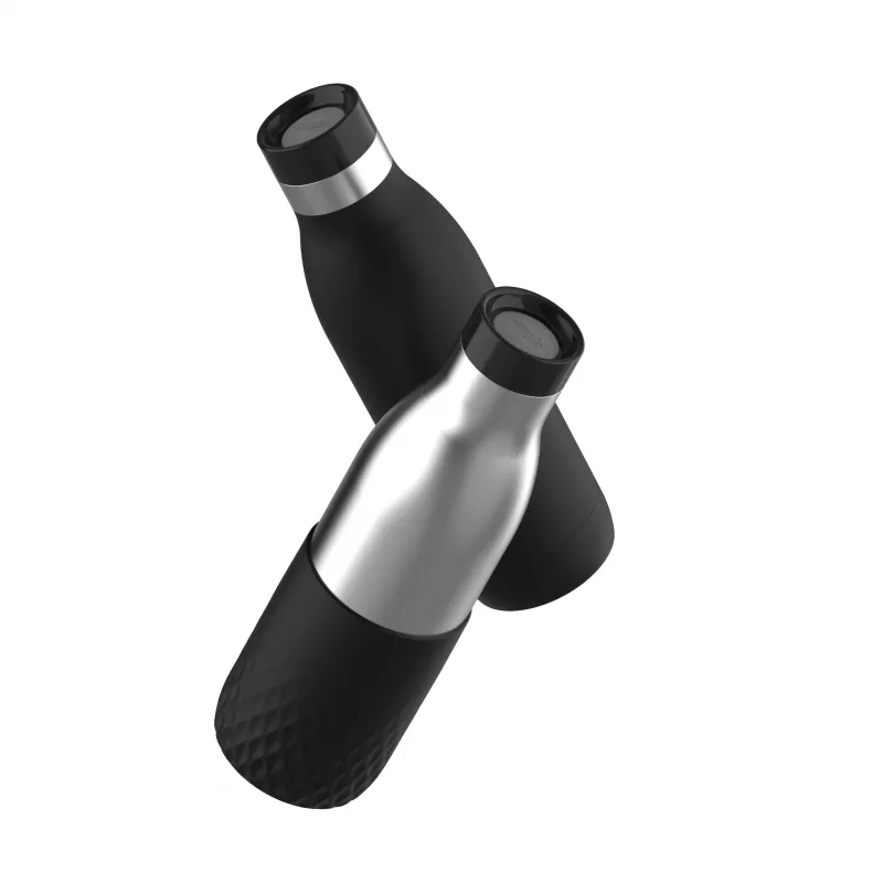 EMSA Bludrop Sleeve N3111100 drinking bottle Daily usage 700 ml Stainless steel Black, Stainless steel
