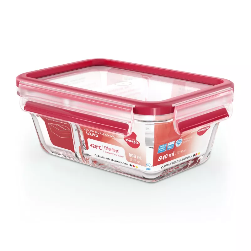 EMSA CLIP & CLOSE N10407 Rectangular Box 0.8 L Transparent 1 pc(s)